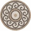 Sonsuzluk Spirali mozaik yapım kiti, merkezden yayılan geometrik spiraller, doğal taş mozaik