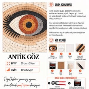 Antik Göz Mozaik Kiti kutu içeriği katalog görseli