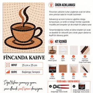 Fincanda Kahve Mozaik Kiti kutu içeriği katalog görseli