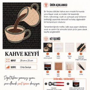 Kahve Keyfi Mozaik Kiti kutu içeriği katalog görseli