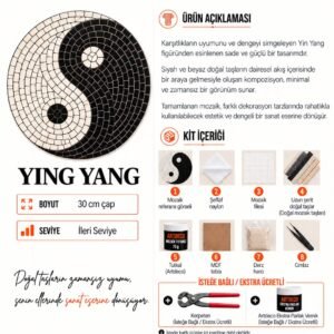 Yin Yang Mozaik Kiti kutu içeriği katalog görseli