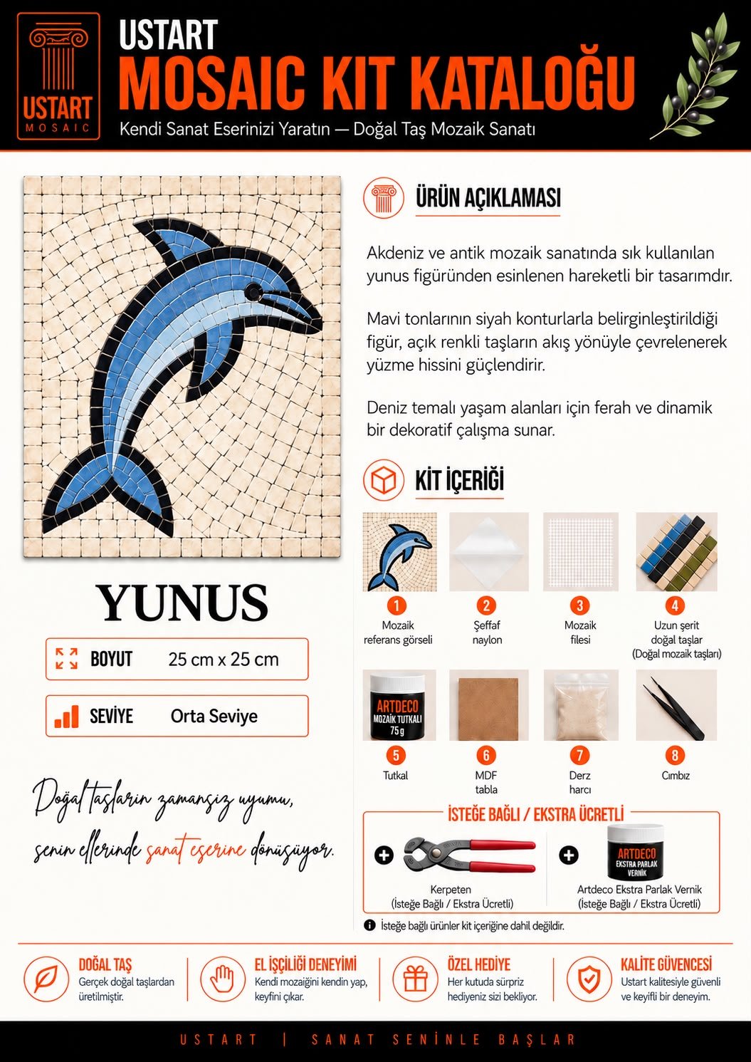 Yunus Mozaik Kiti kutu içeriği katalog görseli
